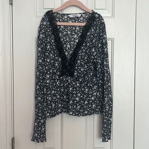 & Other Stories Floral Lace Blouse